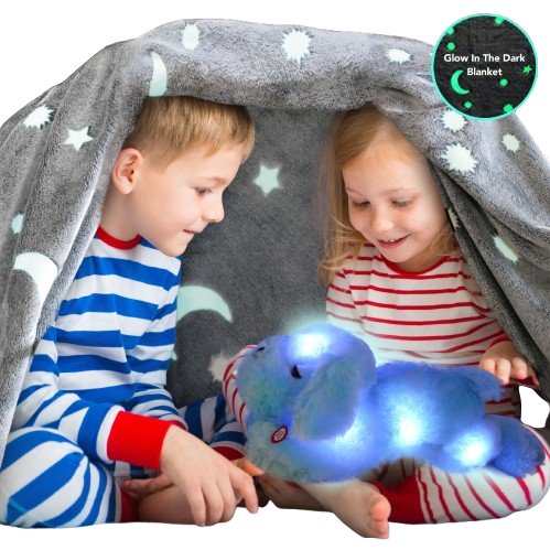 Glow in the Dark Blanket & Pillow Set
