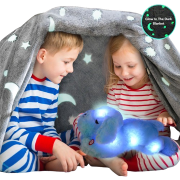 Glow in the Dark Blanket & Pillow Set