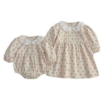 Doll Collar Floral Baby Girl Dress