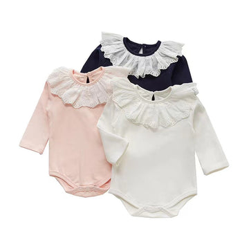 Baby Girl Ruffle Neck Onesie